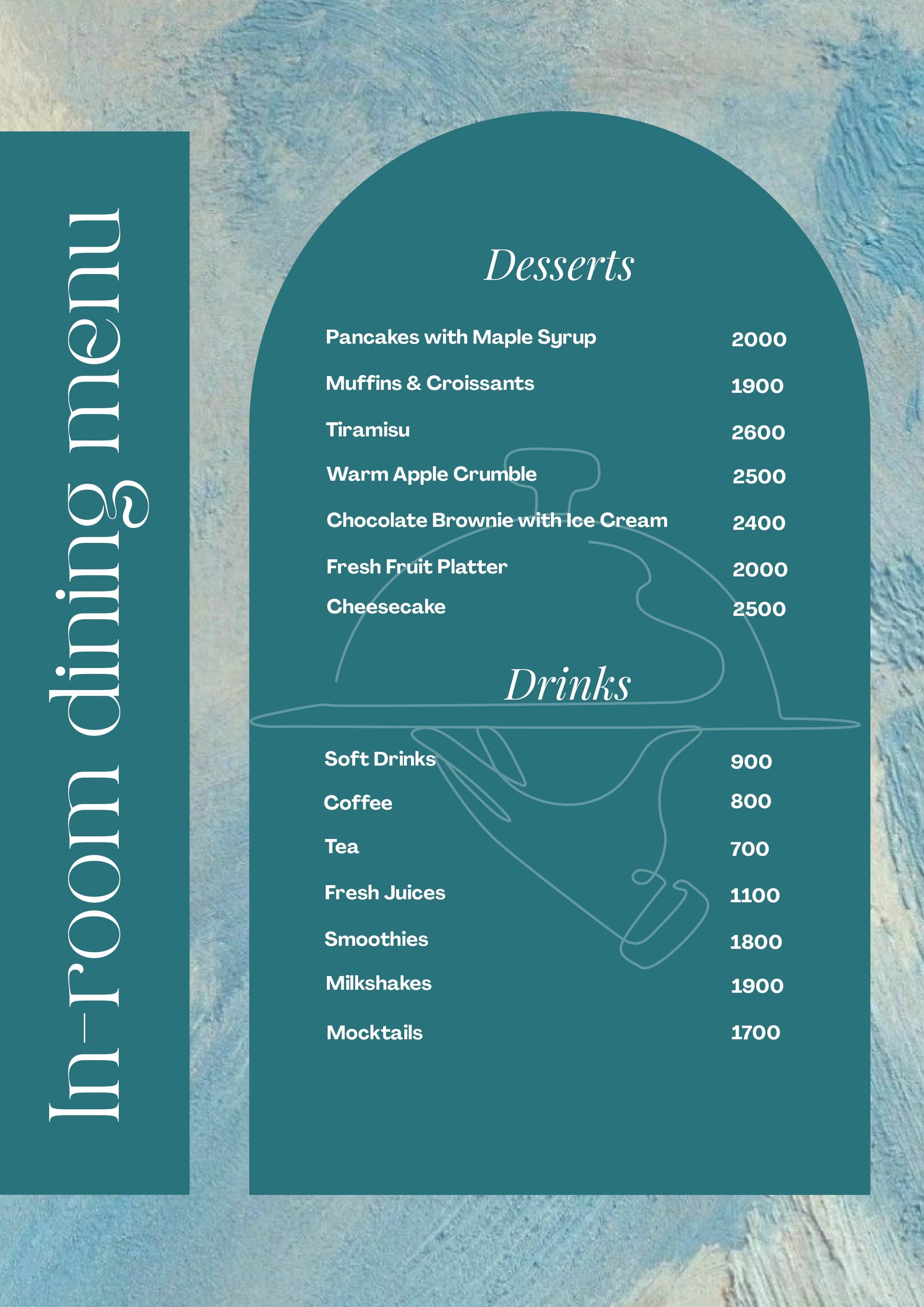 In-Room Dining Menu Page 2