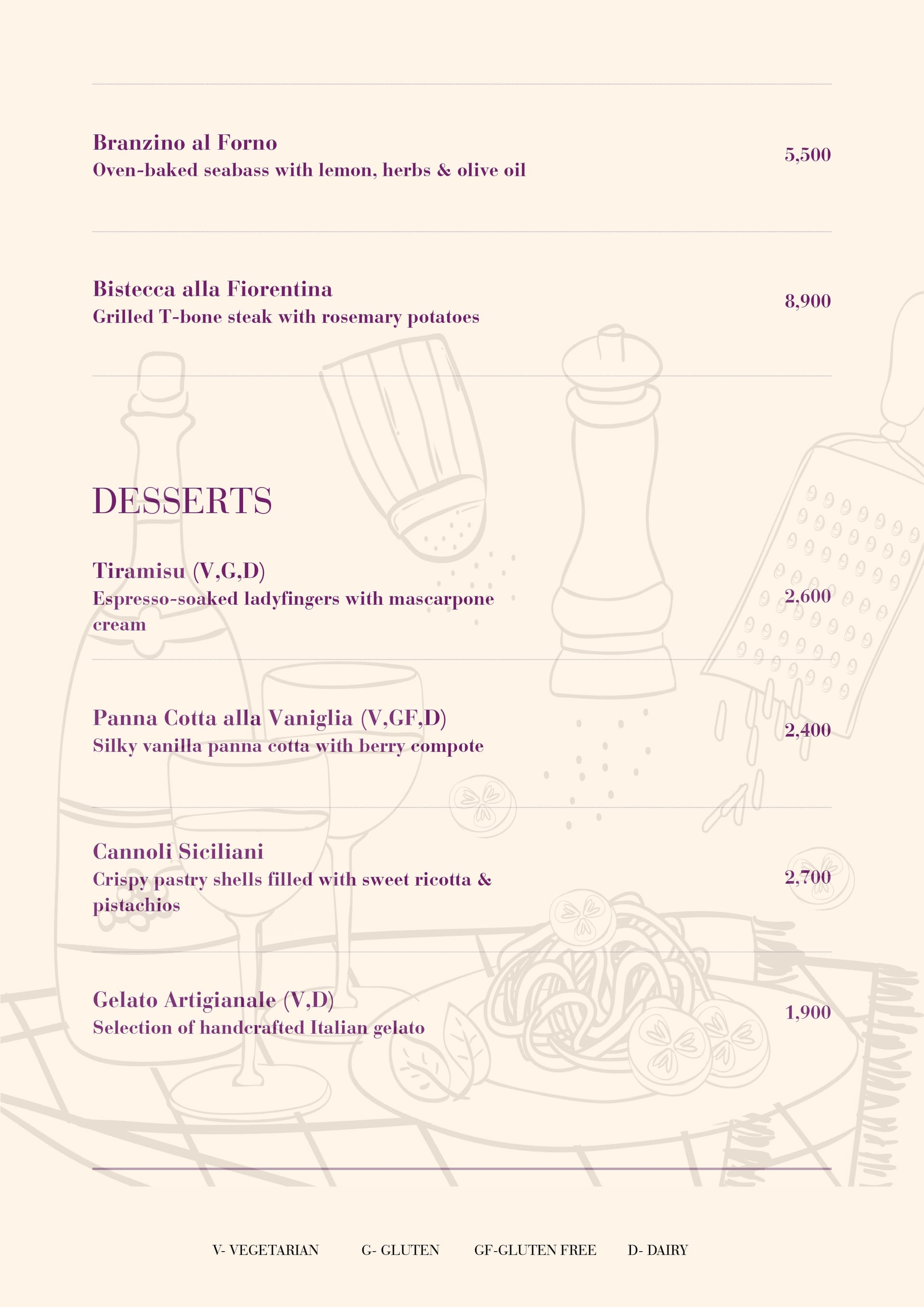 Dipinta Menu Page 3